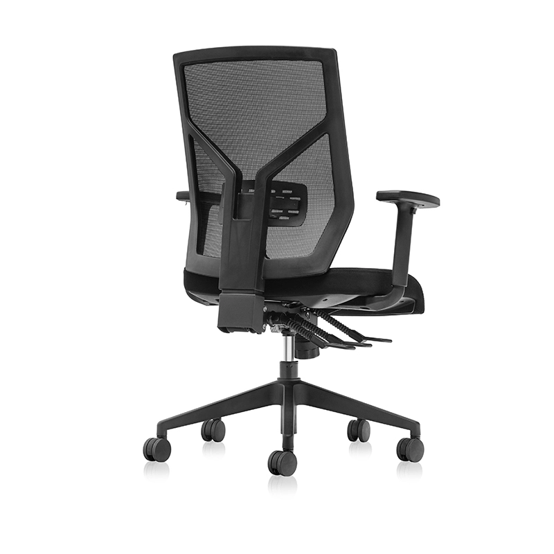 Schwarzer Mesh Rücken und Sitz ergonomischer Bürostuhl mit Arms-T1 Kick 