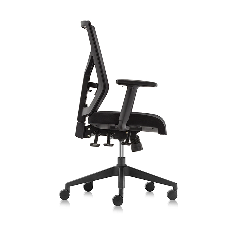 Schwarzer Mesh Rücken und Sitz ergonomischer Bürostuhl mit Arms-T1 Kick 