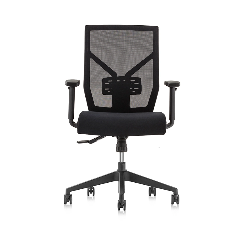 Schwarzer Mesh Rücken und Sitz ergonomischer Bürostuhl mit Arms-T1 Kick 