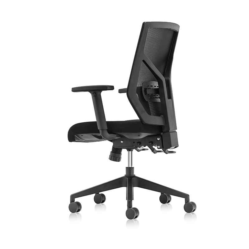 Schwarzer Mesh Rücken und Sitz ergonomischer Bürostuhl mit Arms-T1 Kick 